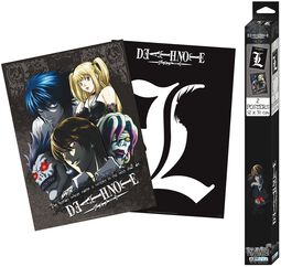 L and Group - Posters with Chibi Design (2 kpl setti), Death Note, Juliste